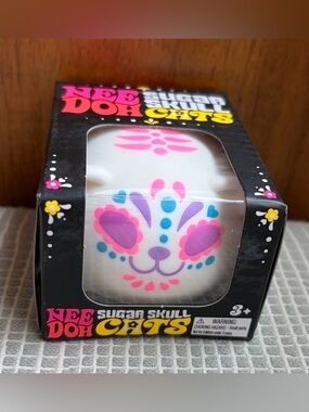 Needoh Pink Sugar Skull Cat - New In Box